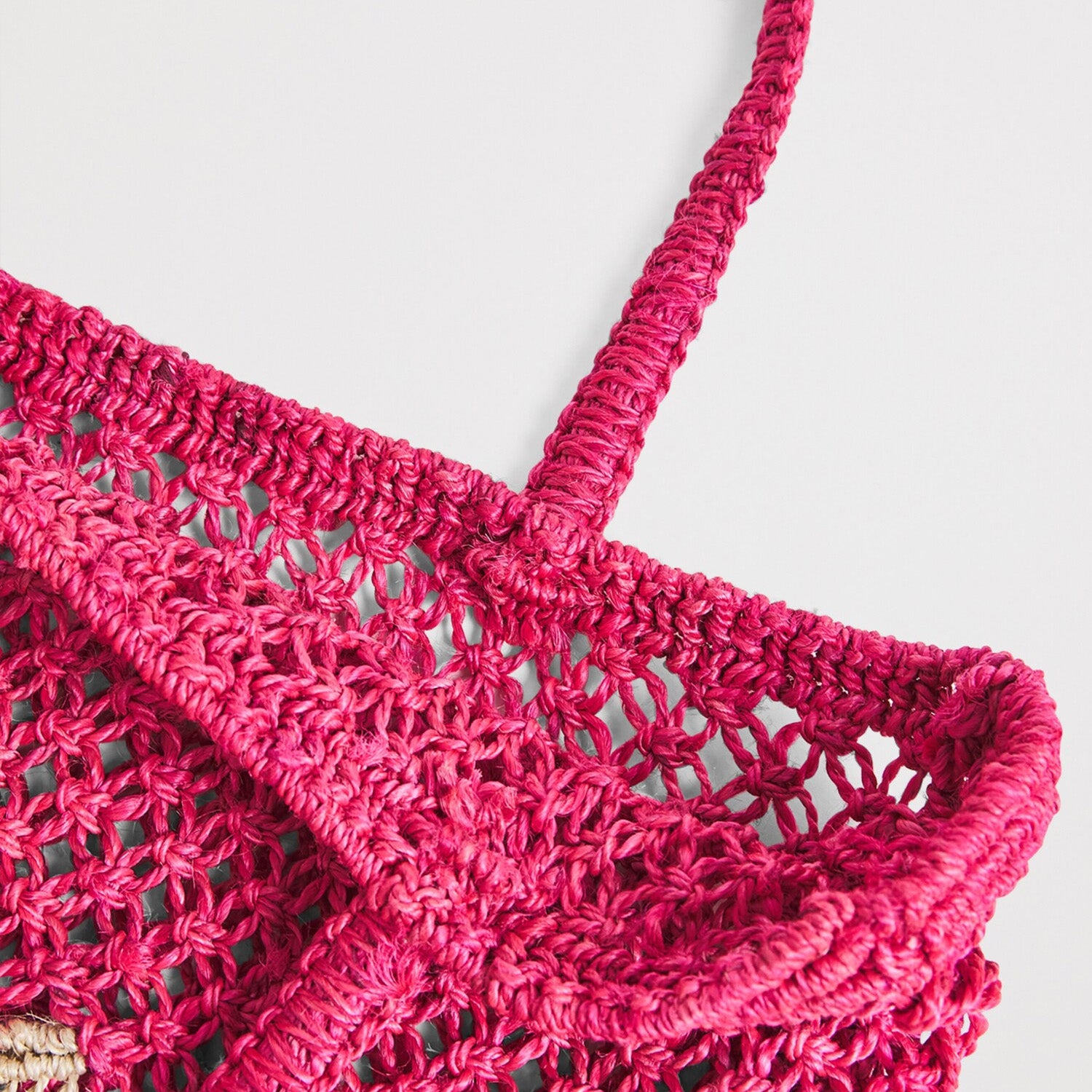 THE JACKSONS LONDON JUTE BAG . CIAO . IN PINK WITH NATURAL