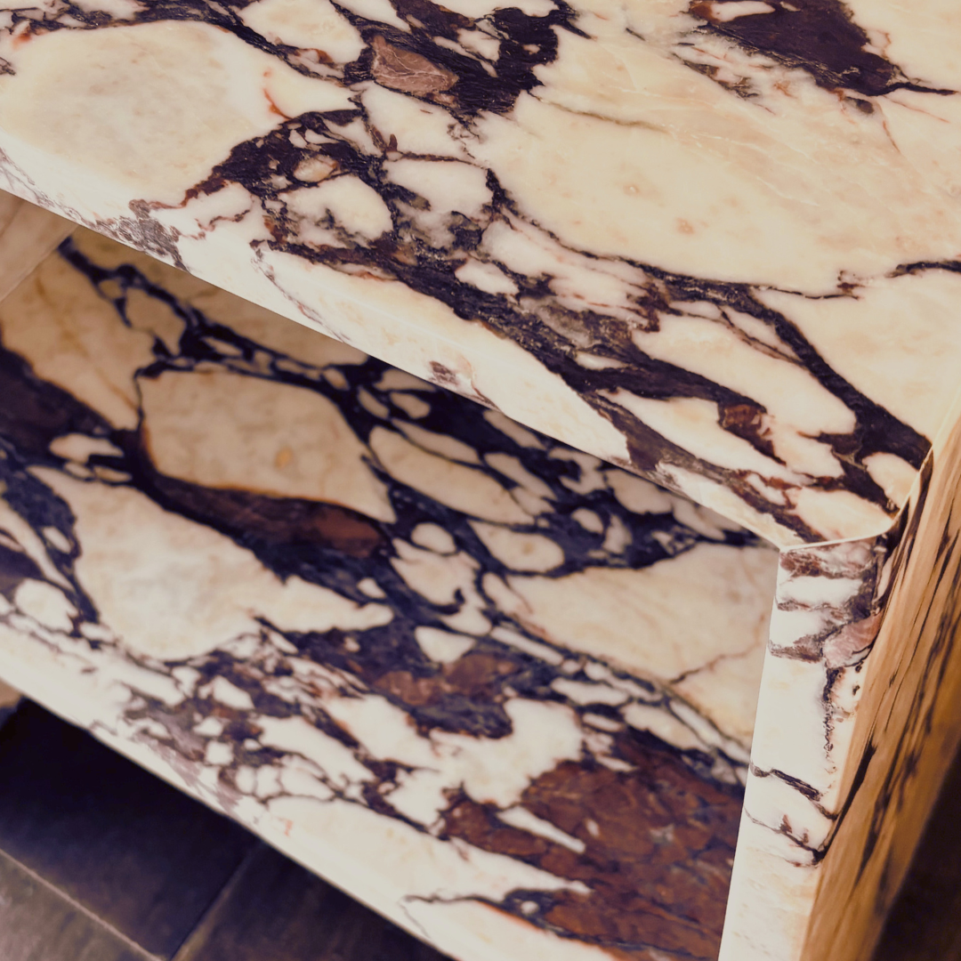 Viola Calacatta Marble Bedside Table