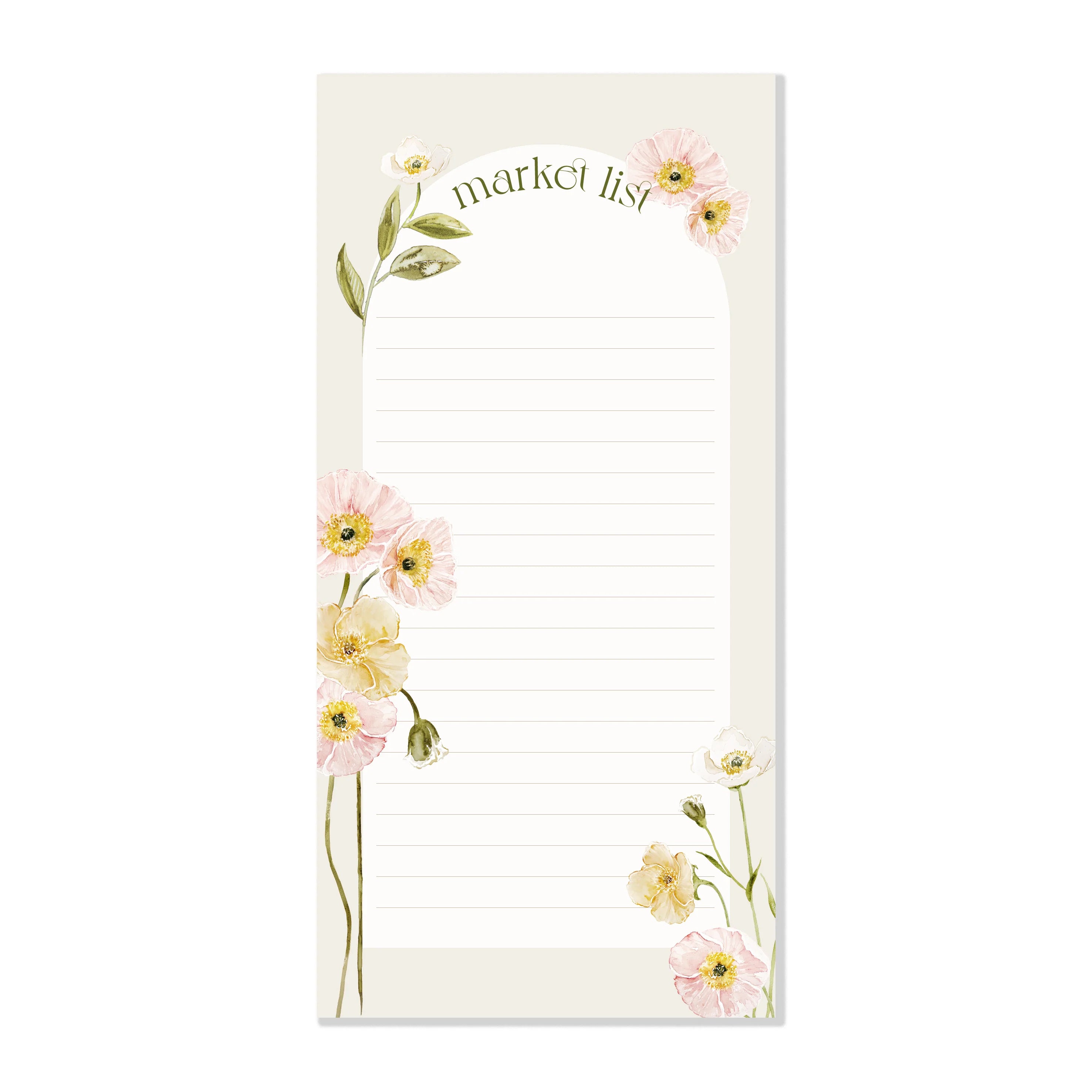BRIGITTE MAY - MARKET LIST ⁓ POPPIES NOTEPAD