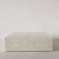 MALA COFFEE TABLE - NATURAL WHITE STONE ~ EN GOLD