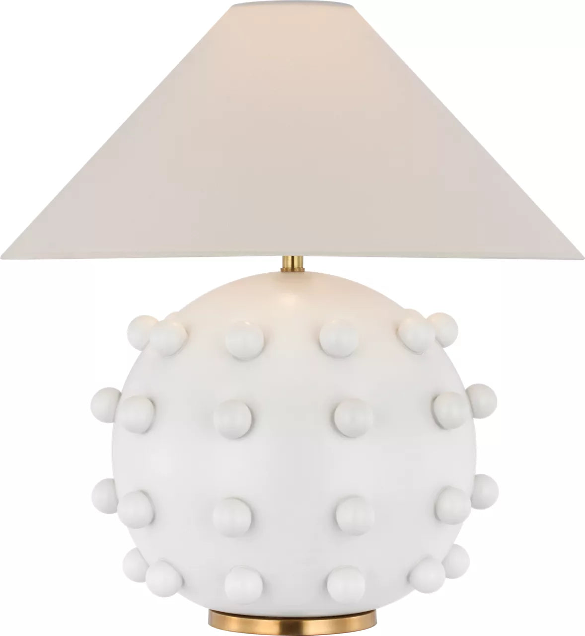 LINDEN MEDIUM ORB TABLE LAMP, WHITE ⁓ KELLY WEARSTLER