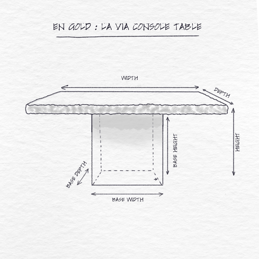 LA VIA CONSOLE TABLE ~ EN GOLD