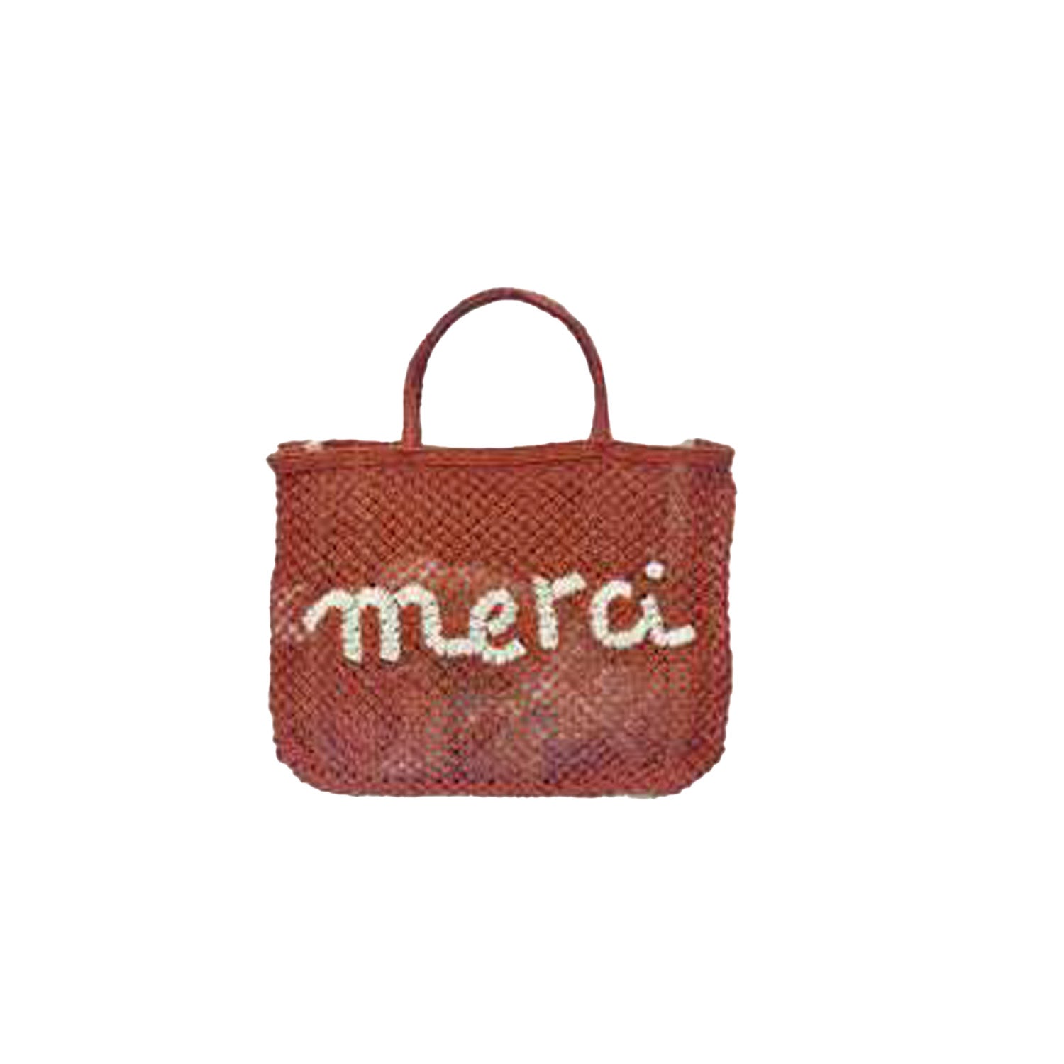 THE JACKSONS LONDON JUTE BAG . MERCI . IN GINGER WITH NATURAL