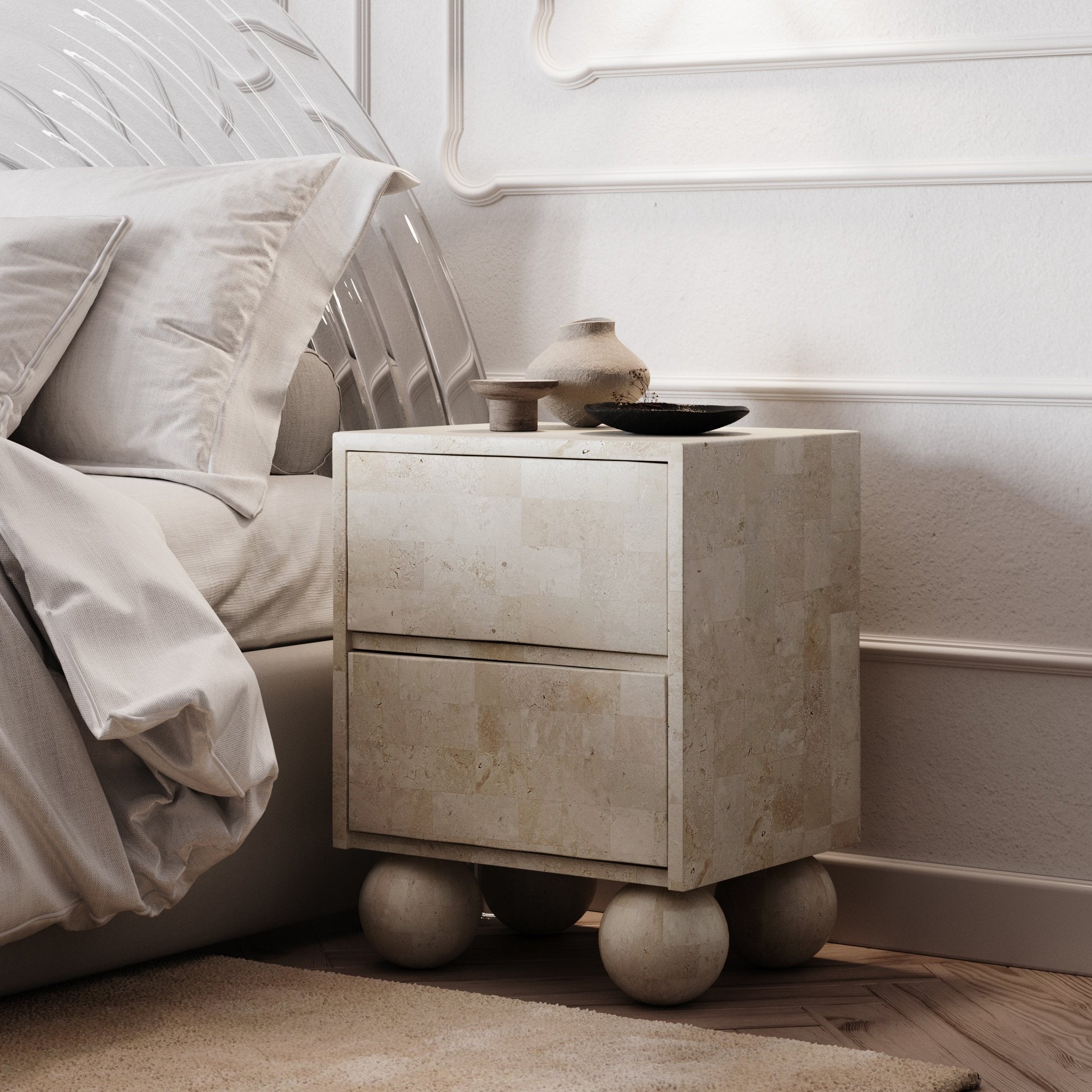 MIRO BEDSIDE TABLE ⁓ EN GOLD