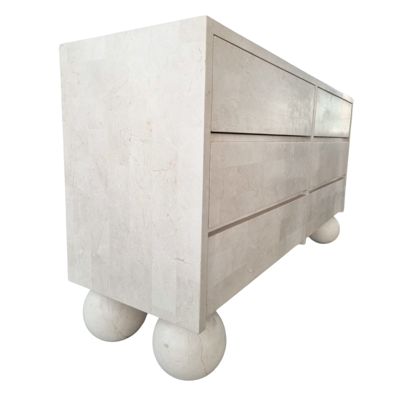 MIRO CHEST OF DRAWERS | SPANISH BEIGE MARBLE ⁓ EN GOLD