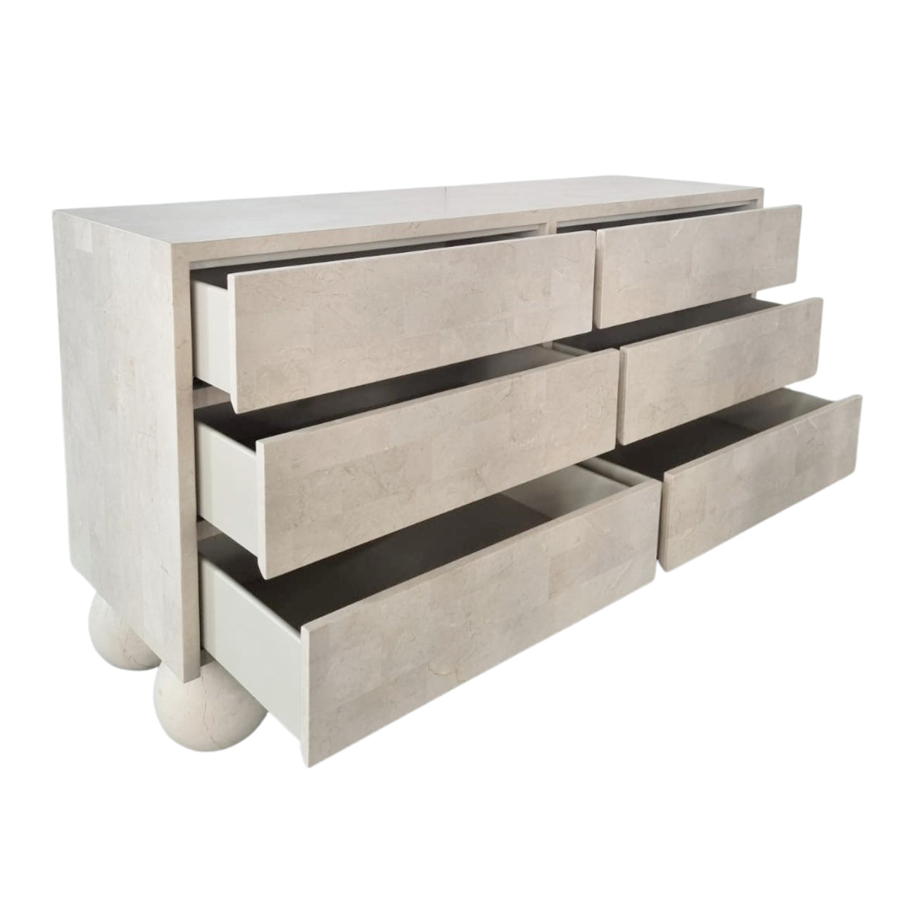 MIRO CHEST OF DRAWERS | SPANISH BEIGE MARBLE ⁓ EN GOLD