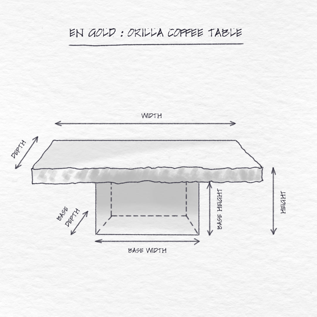 ORILLA COFFEE TABLE ~ EN GOLD