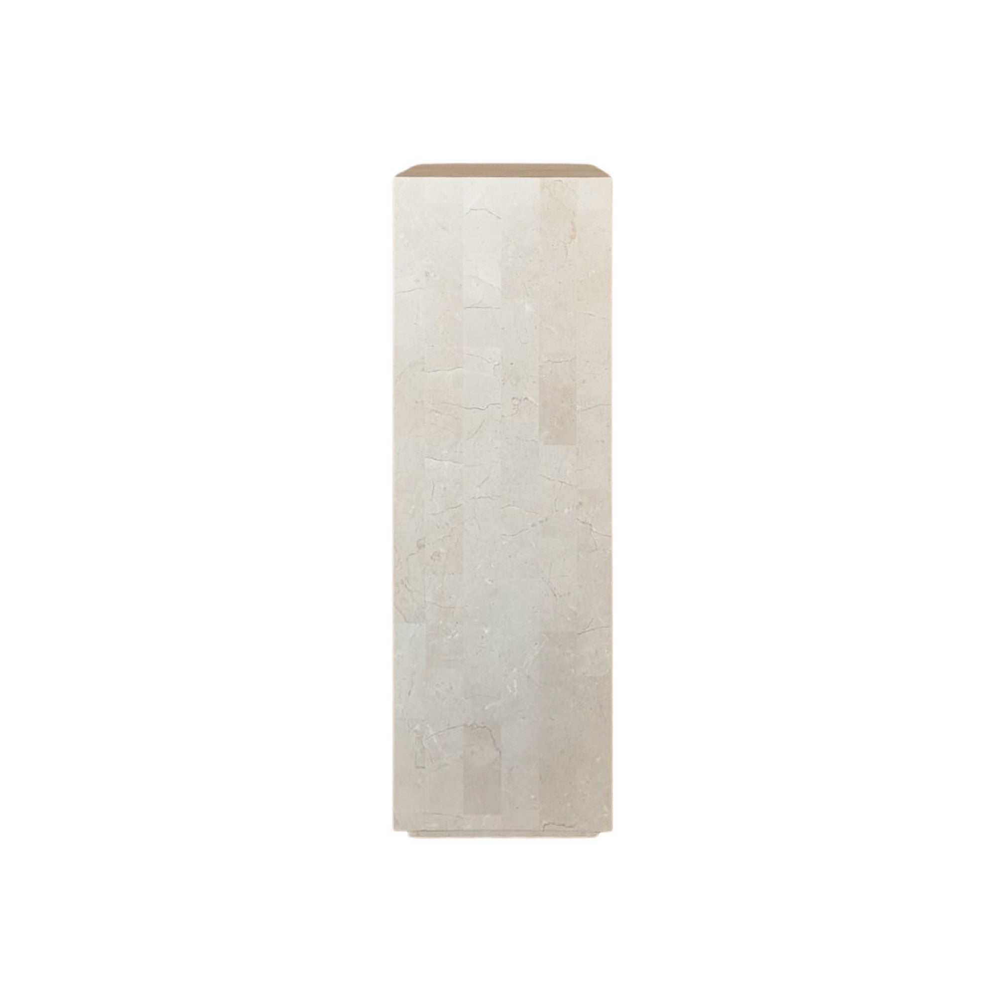 SPANISH BEIGE MARBLE PLINTH | LARGE ⁓ EN GOLD