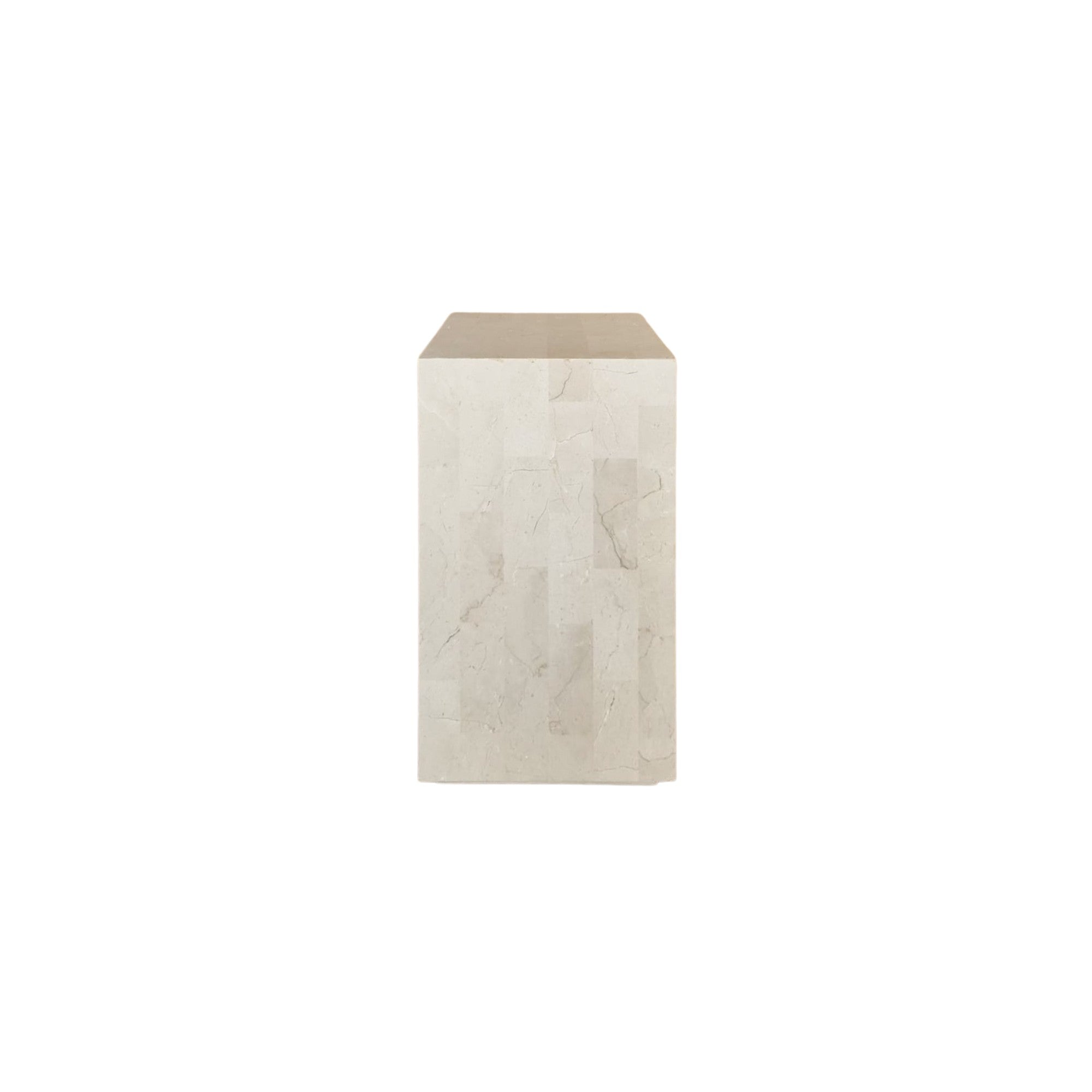 SPANISH BEIGE MARBLE PLINTH | SMALL ⁓ EN GOLD