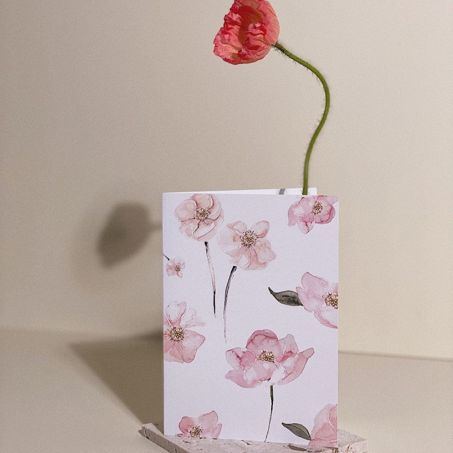 BRIGITTE MAY - POPPY FIELDS ⁓ BLANK CARD