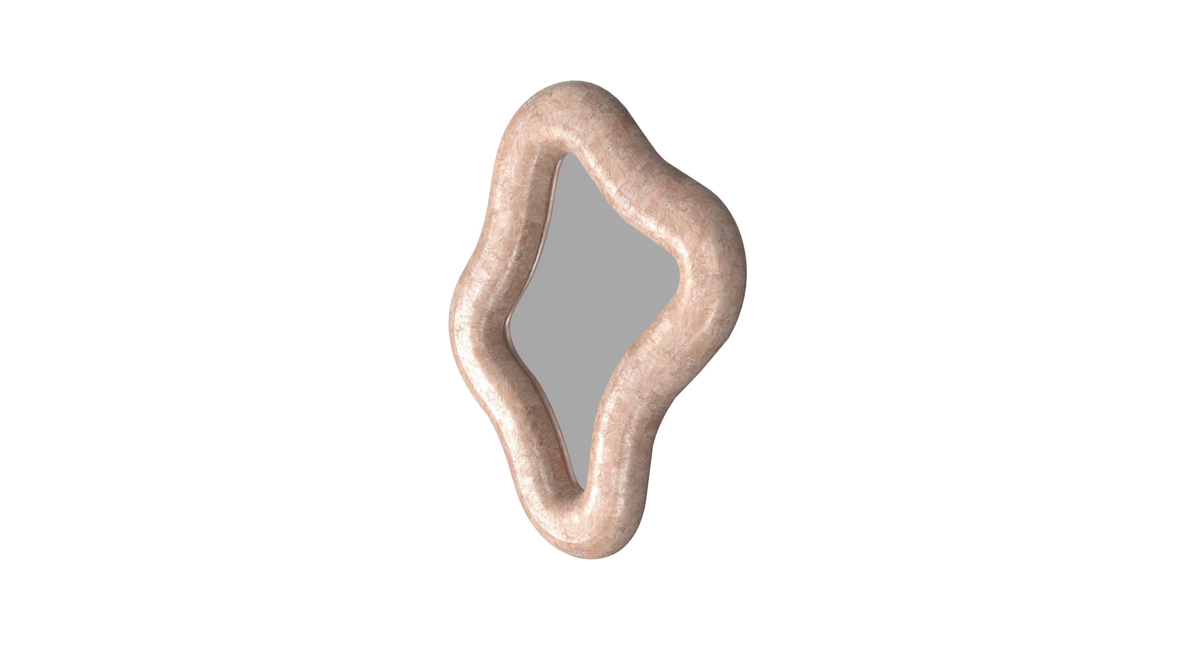 PARADIS MIRROR IN ROSE STONE ⁓ EN GOLD