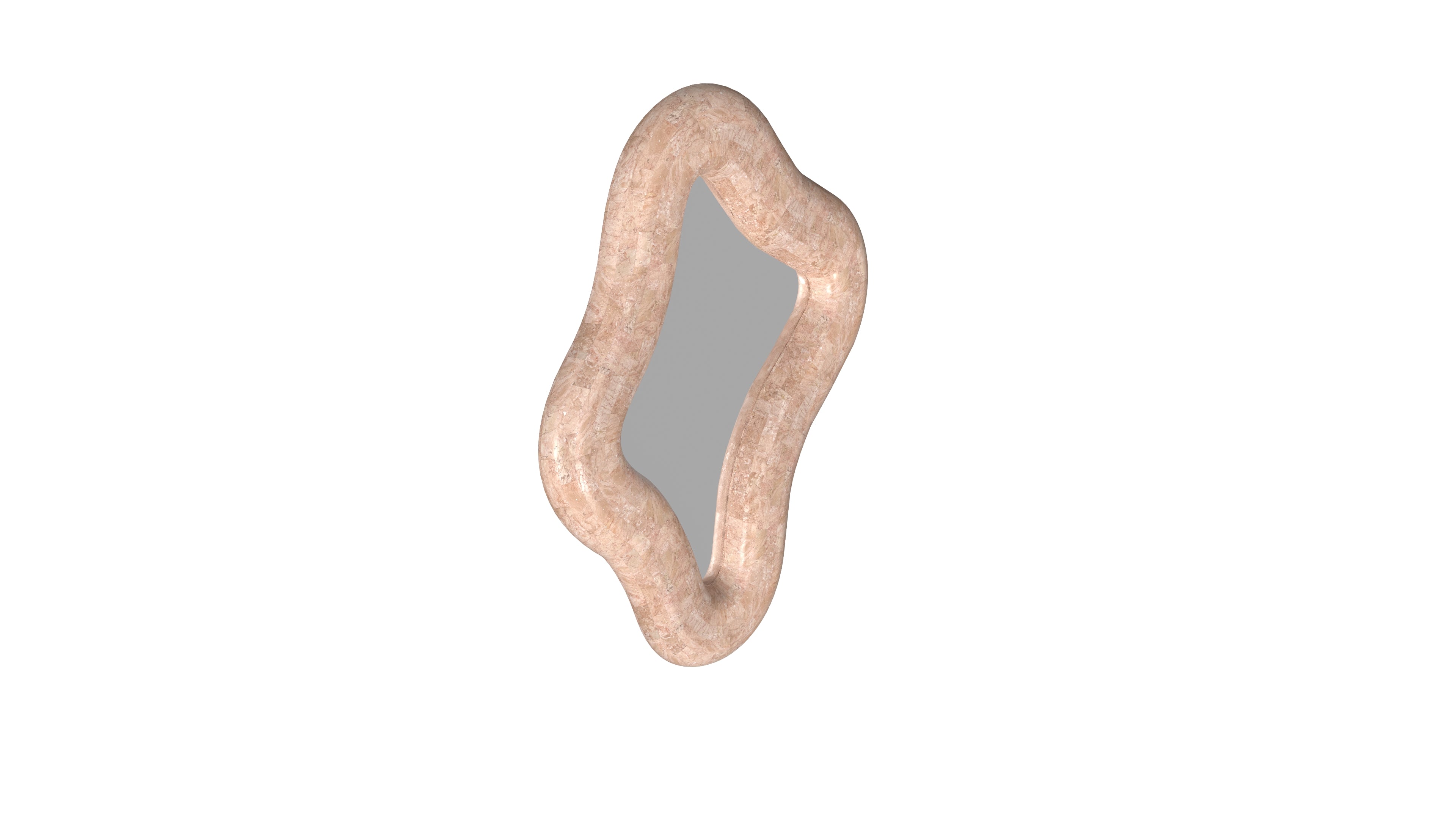 PARADIS MIRROR IN ROSE STONE ⁓ EN GOLD