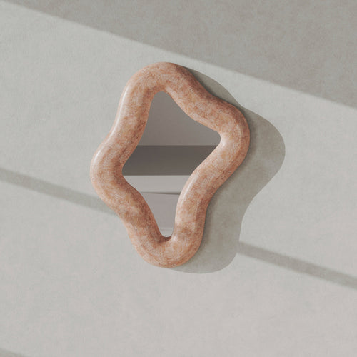 PARADIS MIRROR IN ROSE STONE ⁓ EN GOLD