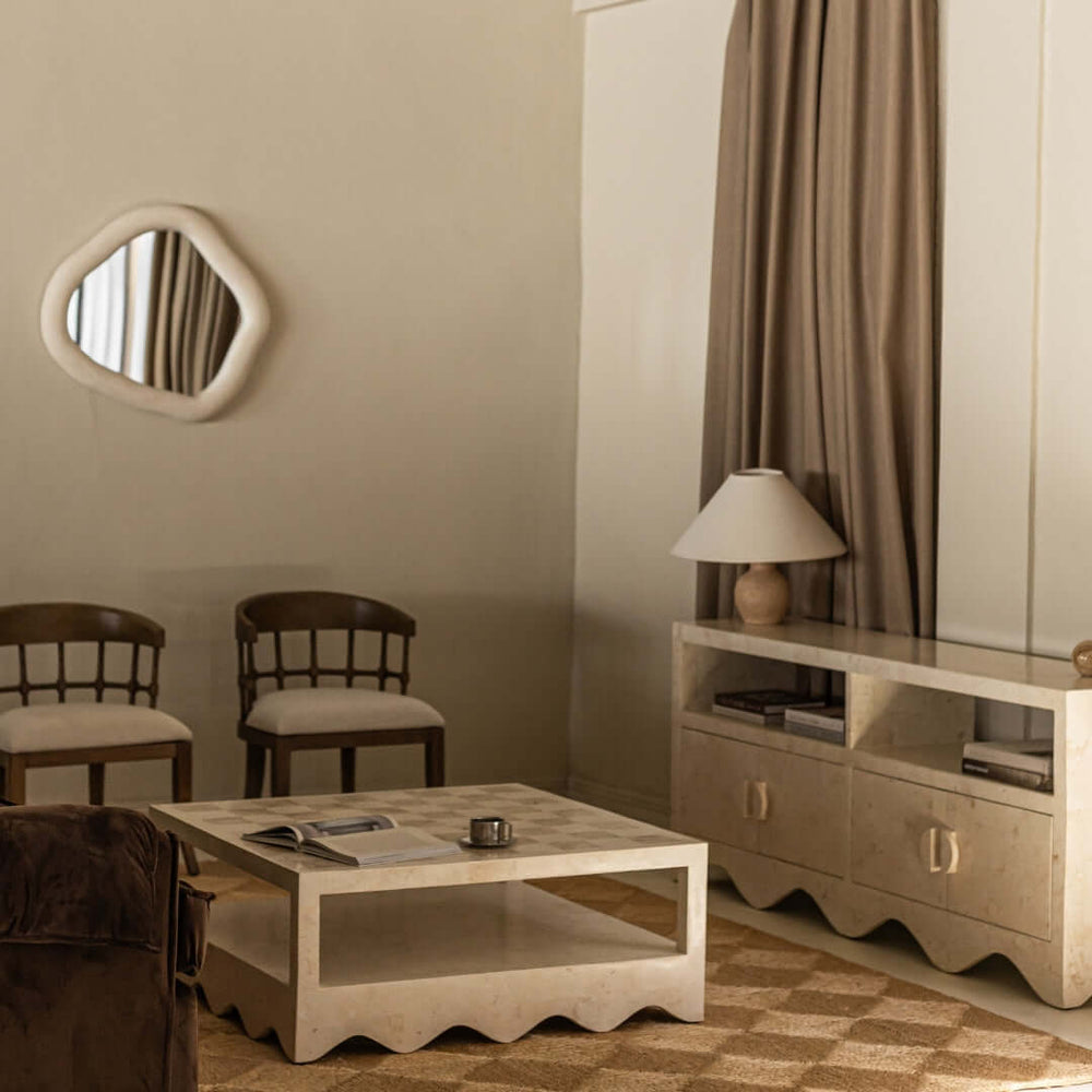 SABLE ENTERTAINMENT UNIT | NATURAL WHITE STONE ~ EN GOLD