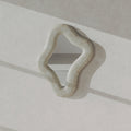 PARADIS MIRROR - NATURAL WHITE FOSSILSTONE ⁓ EN GOLD