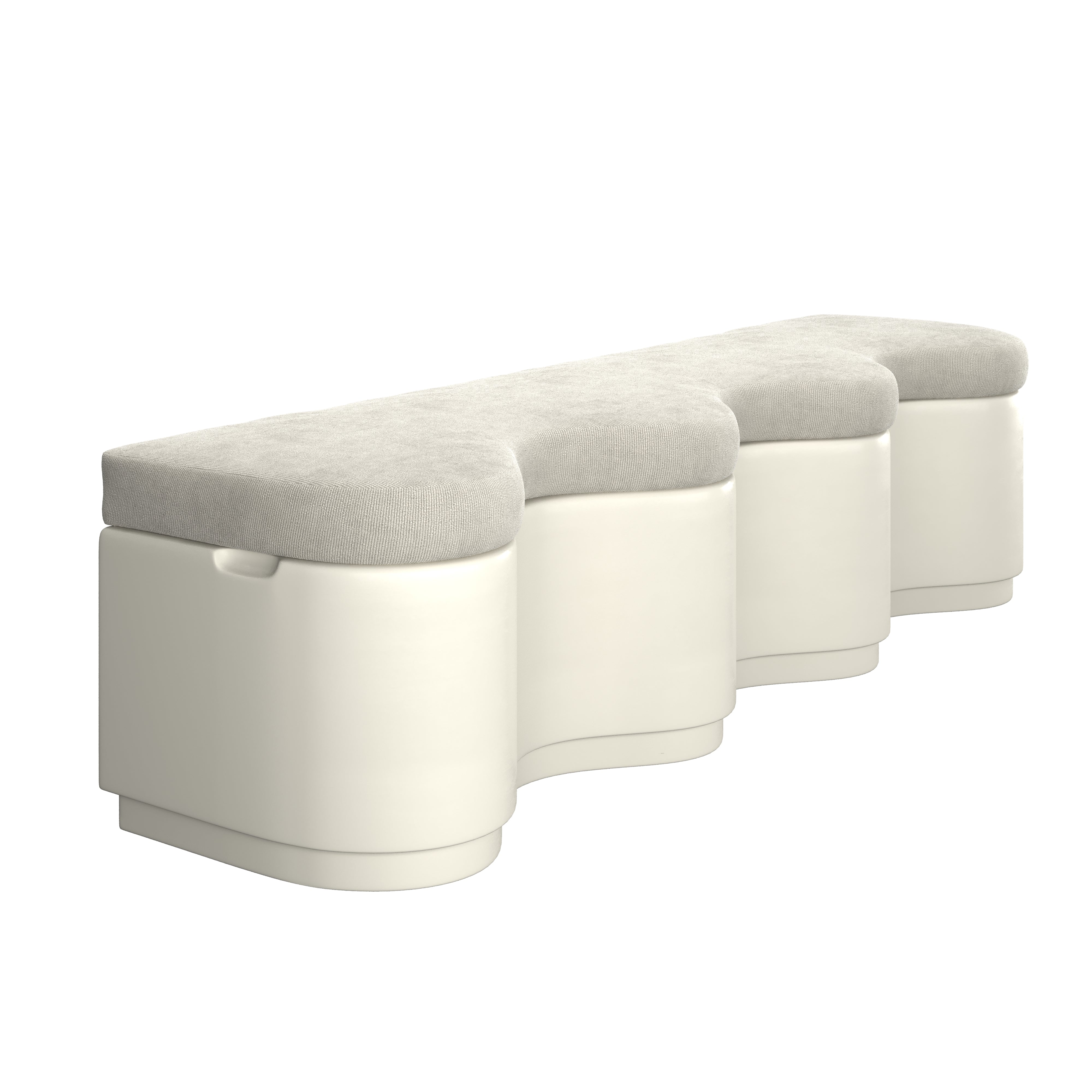 TRIANA BENCH KING, CREAM ~ EN GOLD