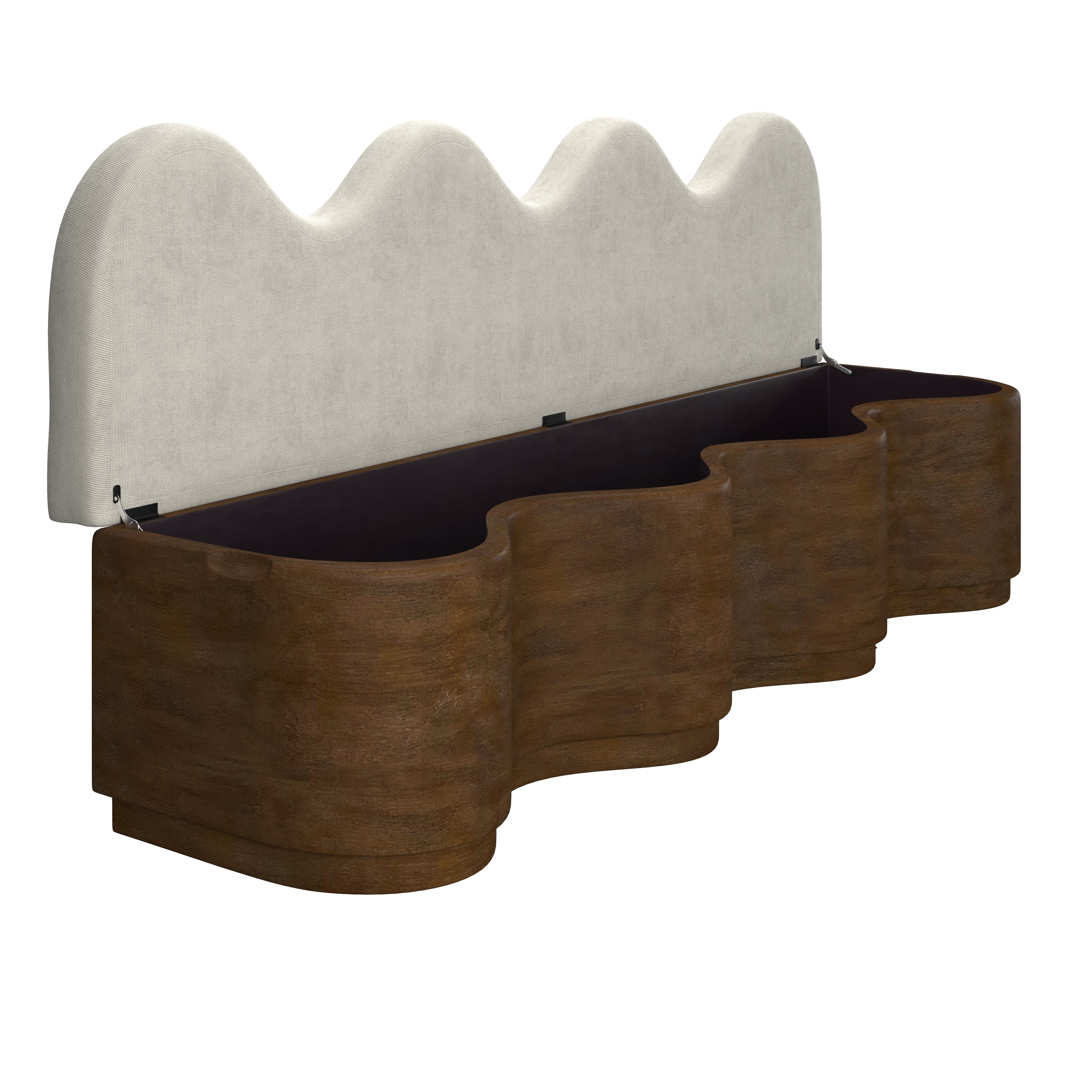 TRIANA BENCH KING, ESPRESSO ~ EN GOLD