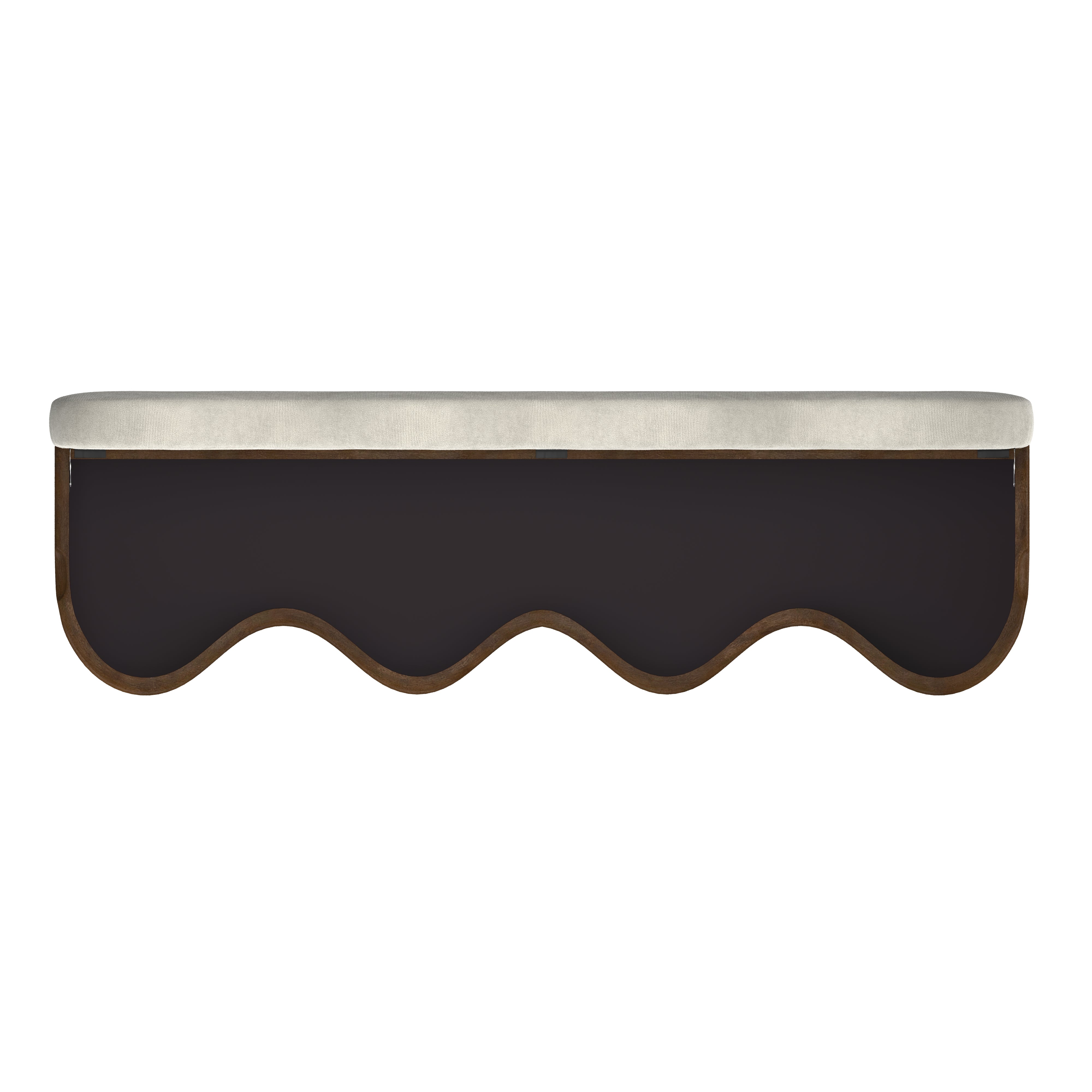 TRIANA BENCH KING, ESPRESSO ~ EN GOLD