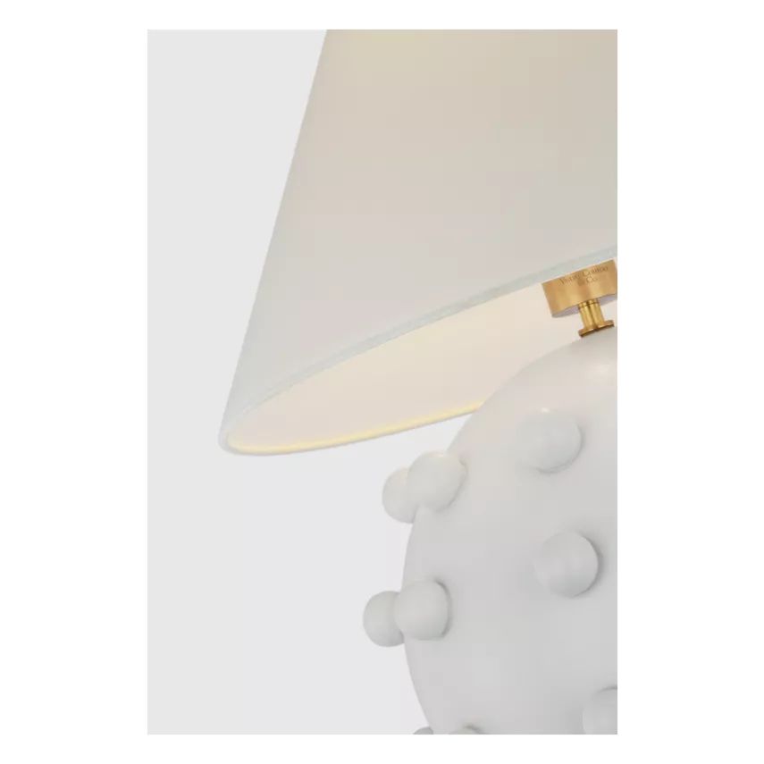 LINDEN MEDIUM ORB TABLE LAMP, WHITE ⁓ KELLY WEARSTLER