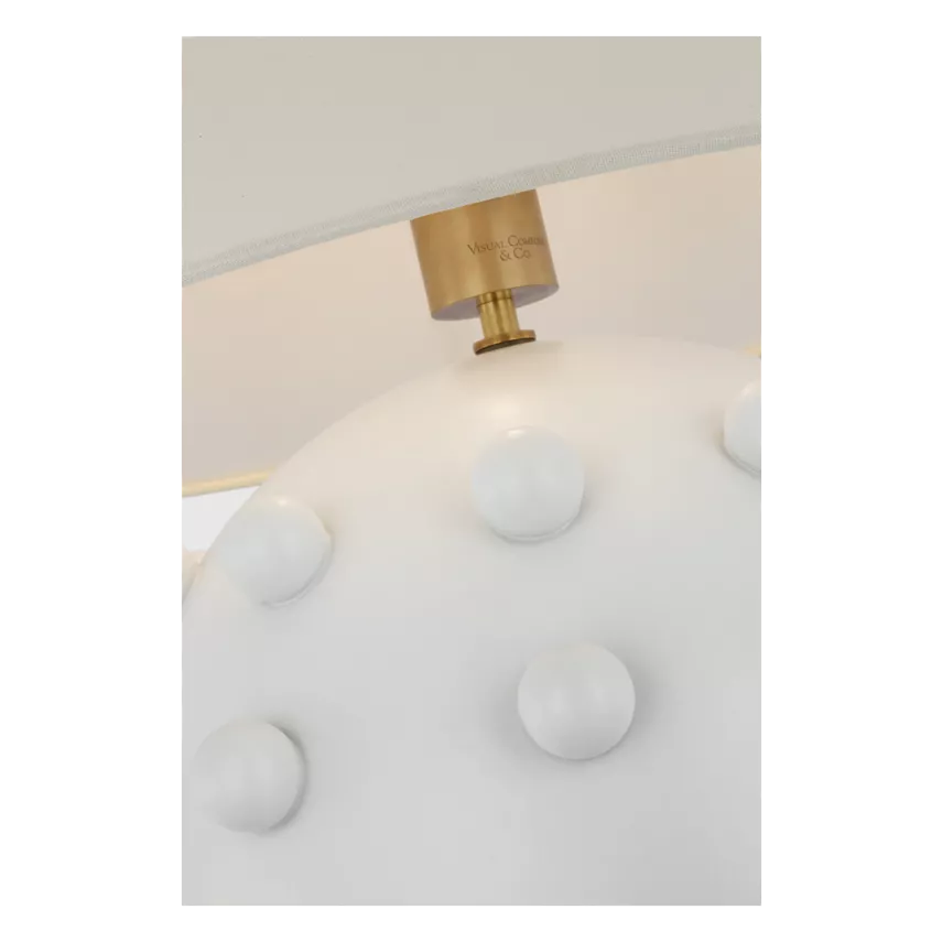 LINDEN MEDIUM ORB TABLE LAMP, WHITE ⁓ KELLY WEARSTLER