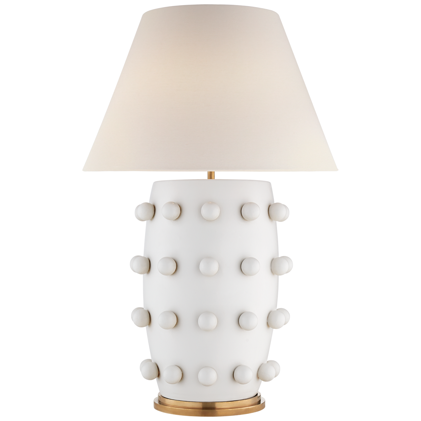 LINDEN TABLE LAMP LARGE, WHITE ⁓ KELLY WEARSTLER