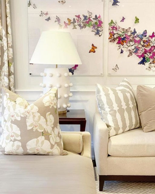 LINDEN TABLE LAMP LARGE, WHITE ⁓ KELLY WEARSTLER