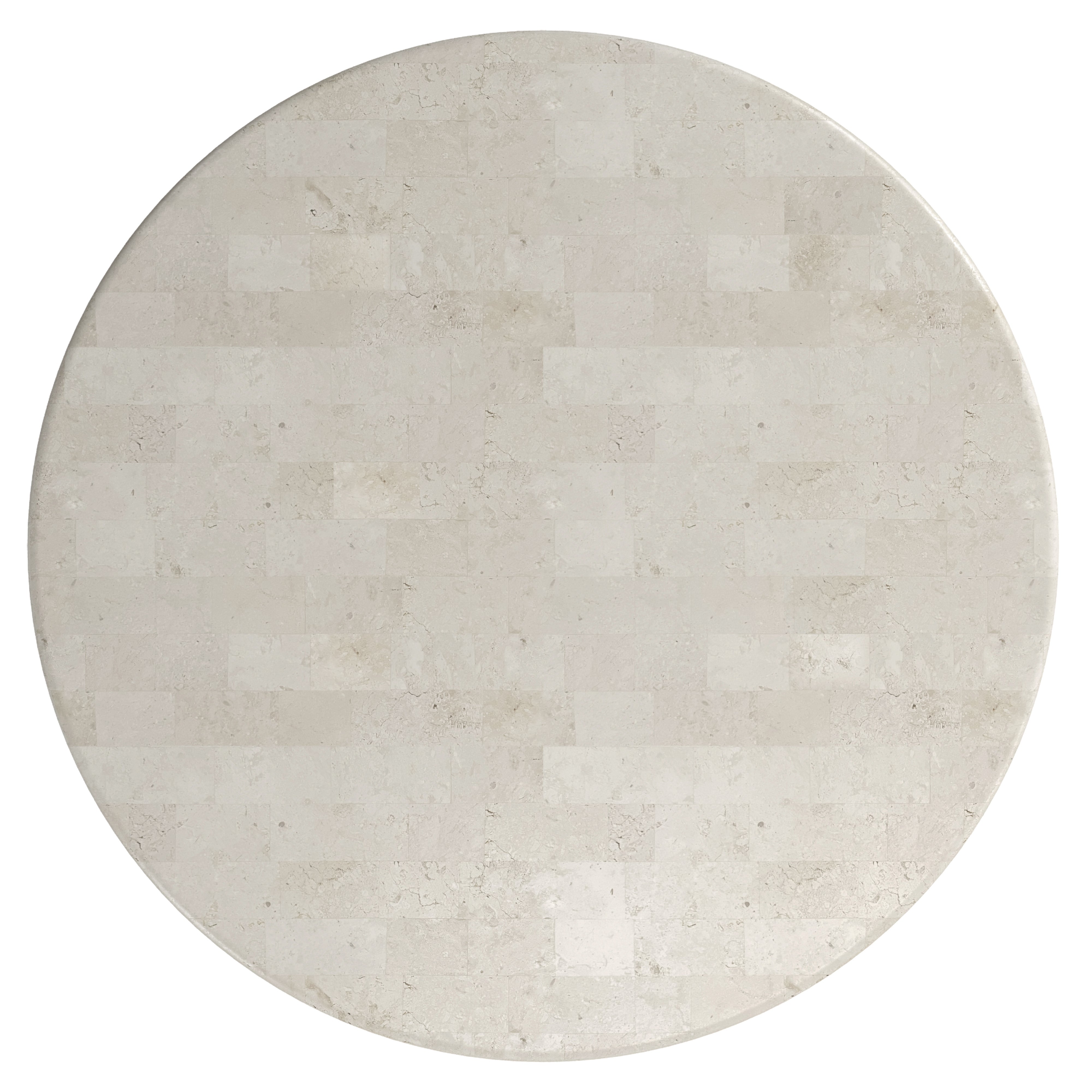 PARADIS ROUND DINING TABLE | NATURAL WHITE FOSSIL ⁓ EN GOLD