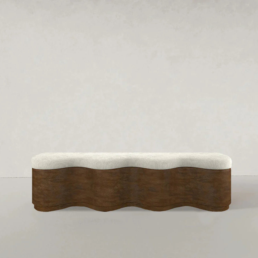 TRIANA BENCH KING, ESPRESSO ~ EN GOLD