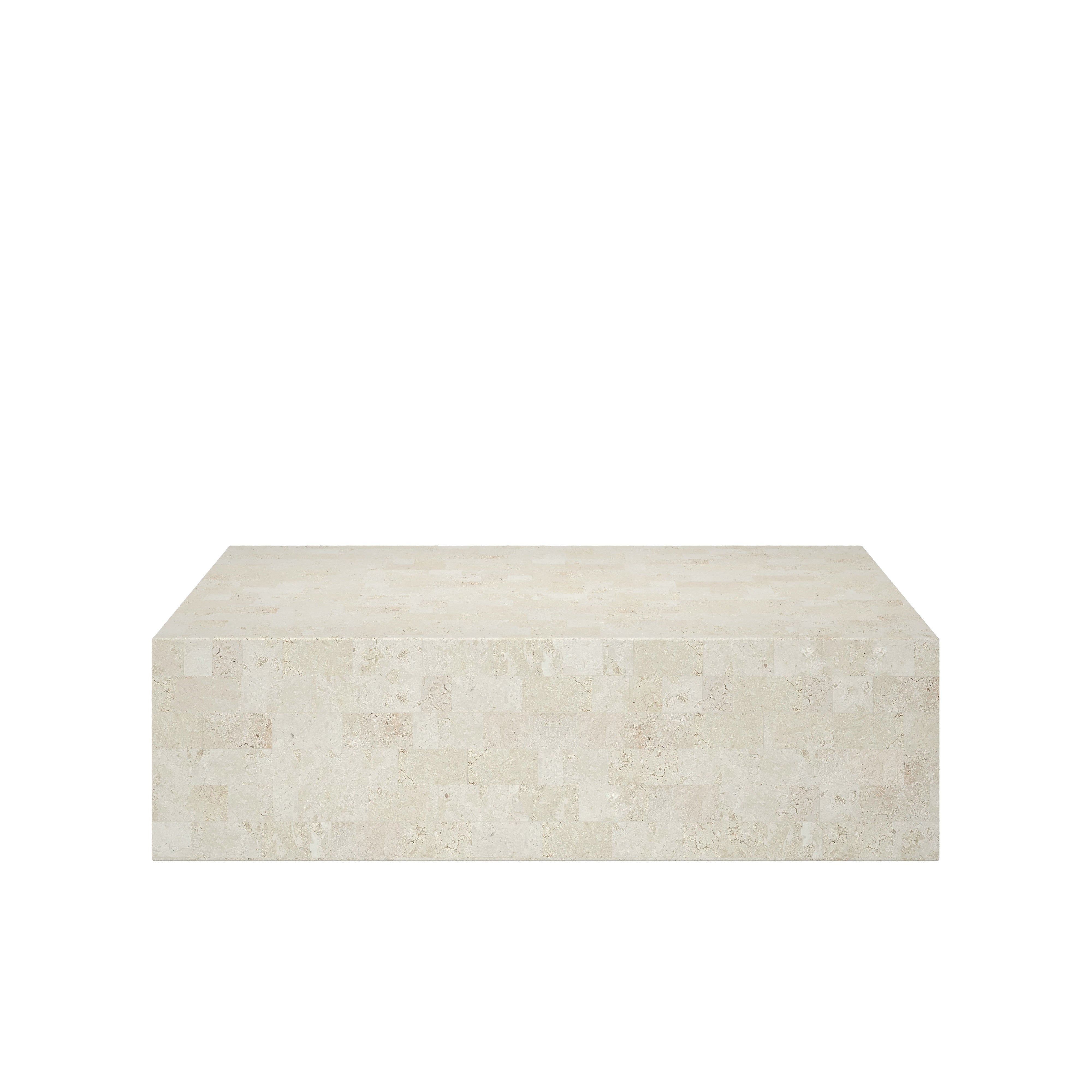 MALA COFFEE TABLE, FOSSIL STONE ~ EN GOLD