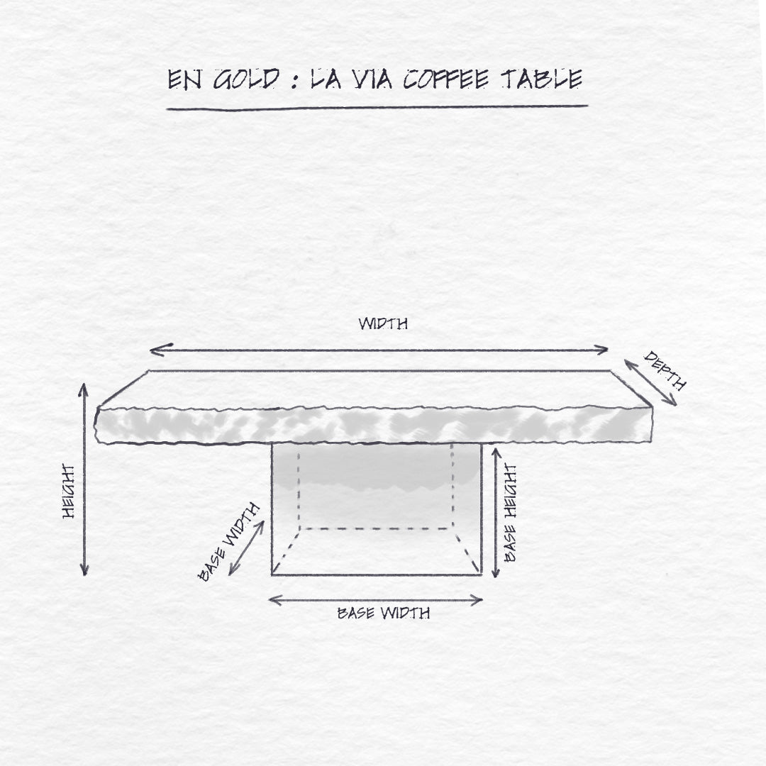 LA VIA COFFEE TABLE ⁓ EN GOLD