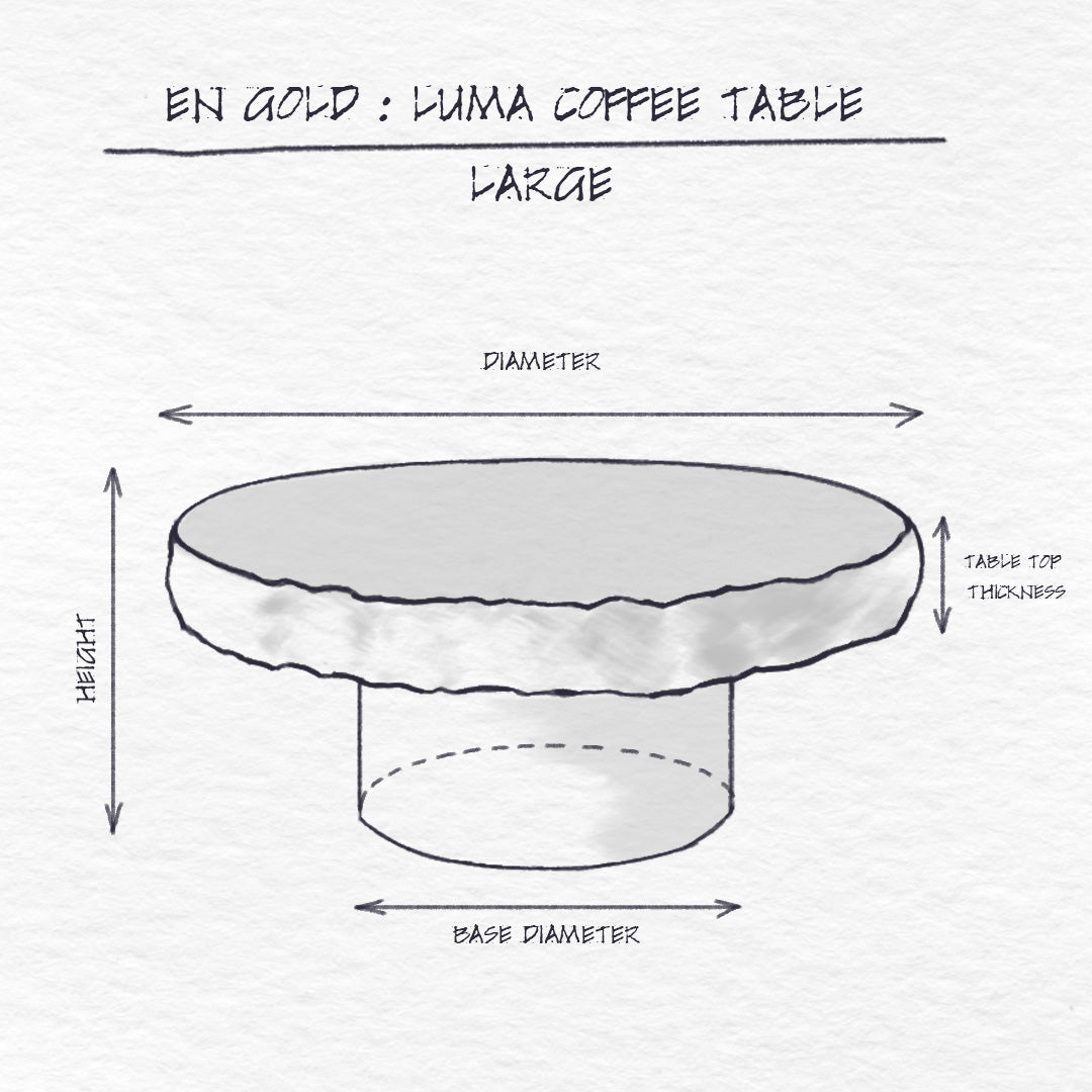 LUMA COFFEE TABLE, LARGE ~ EN GOLD