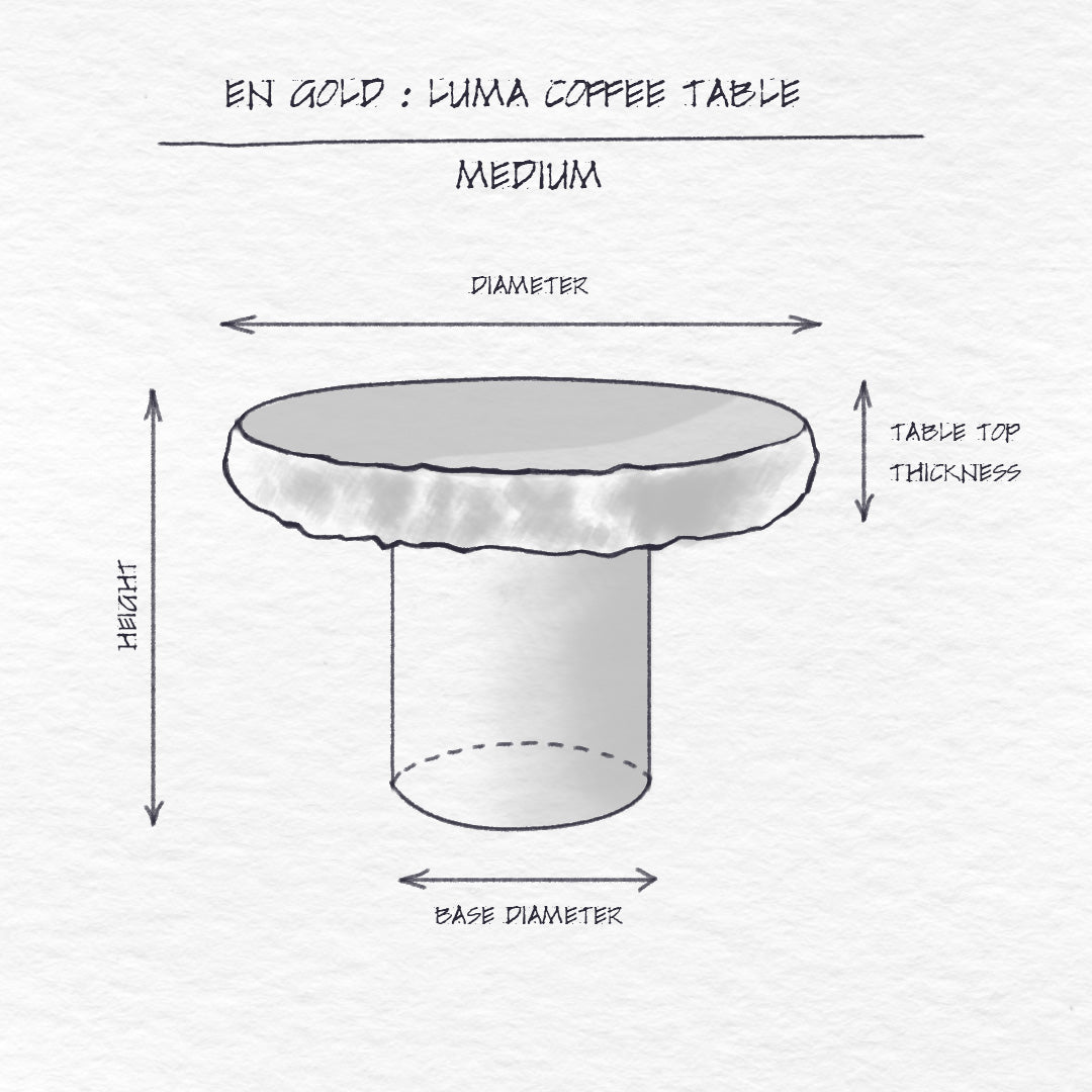 LUMA COFFEE TABLE, MEDIUM ~ EN GOLD