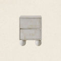 MIRO BEDSIDE TABLE | SPANISH BEIGE MARBLE ⁓ EN GOLD