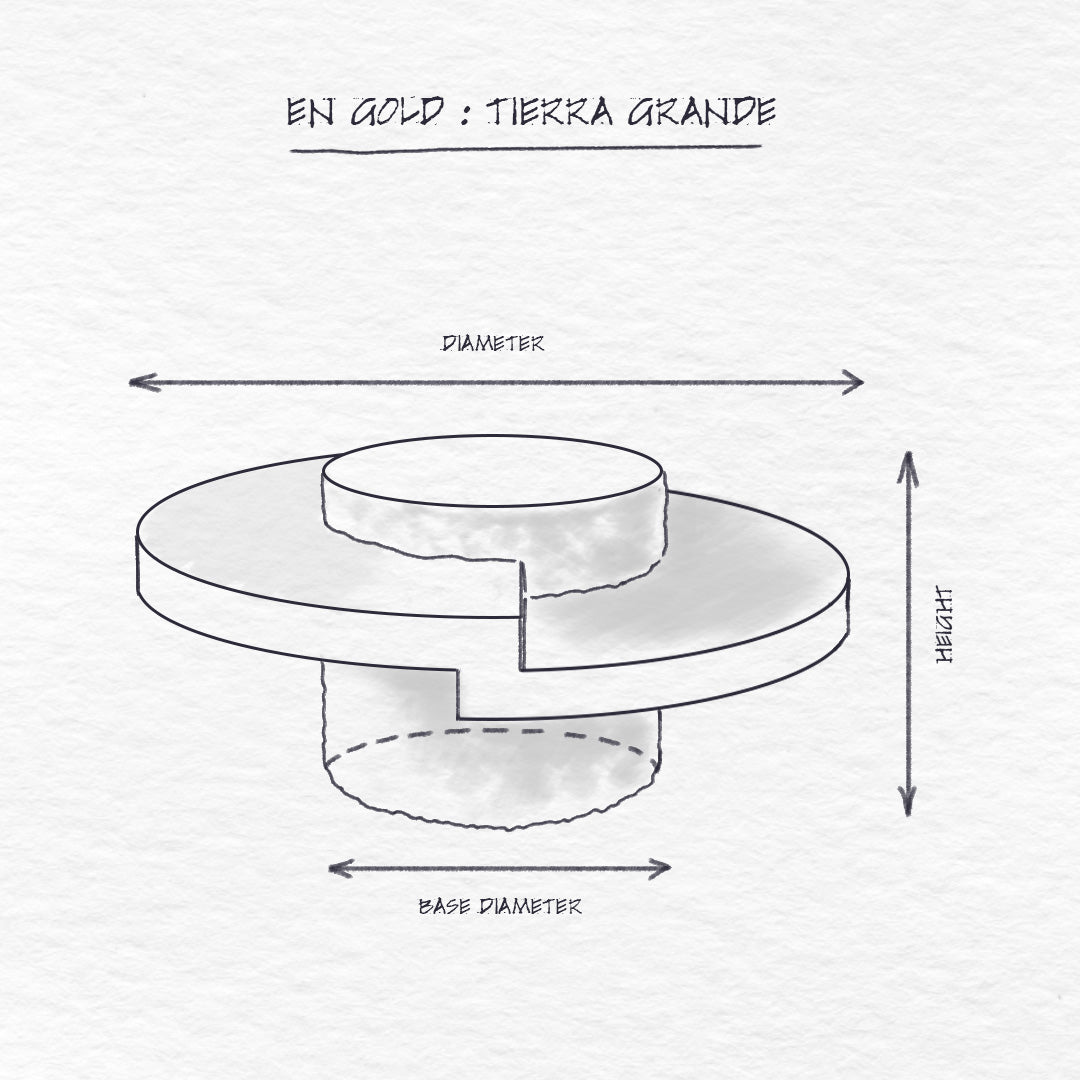 TIERRA GRANDE COFFEE TABLE ⁓ EN GOLD