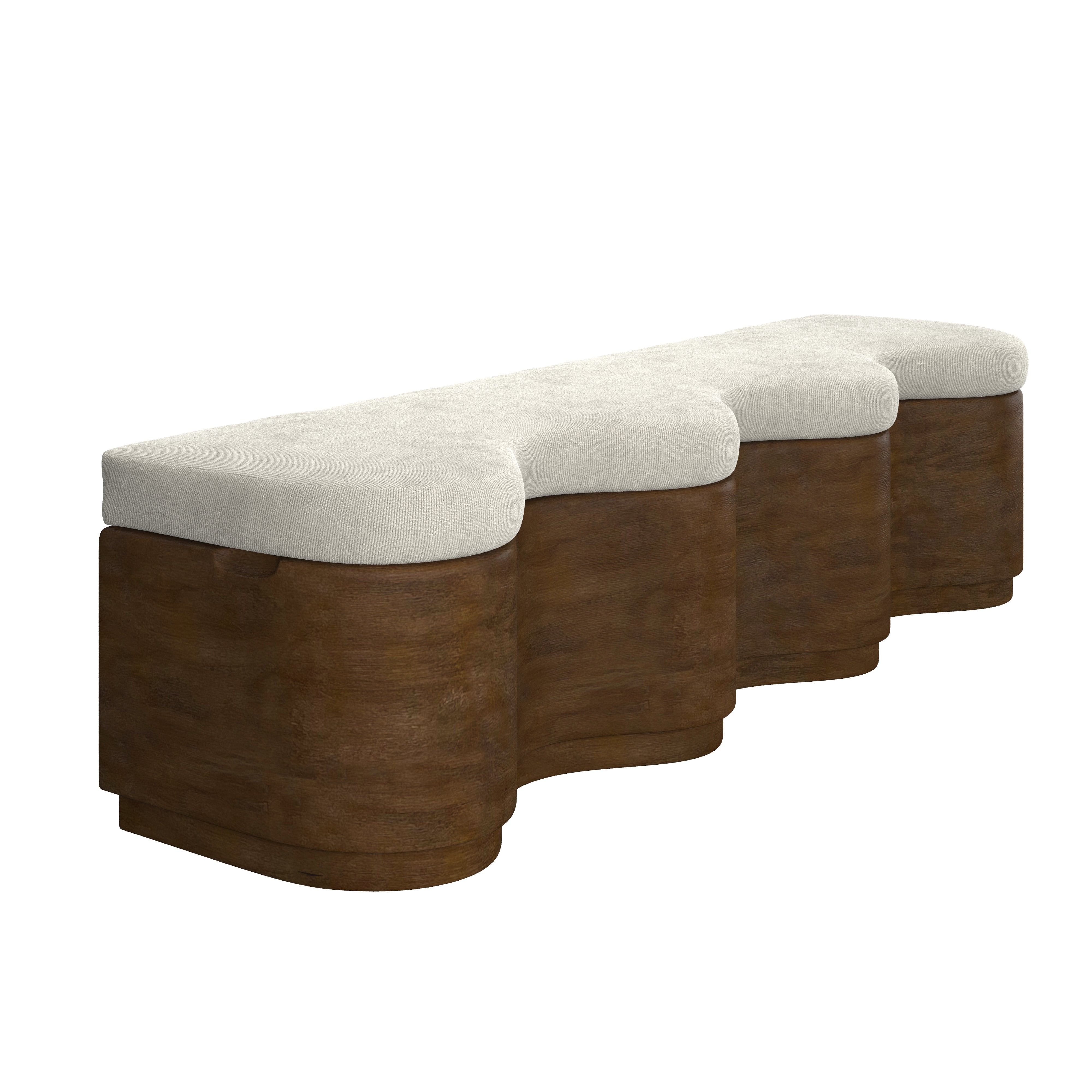 TRIANA BENCH KING, ESPRESSO ~ EN GOLD