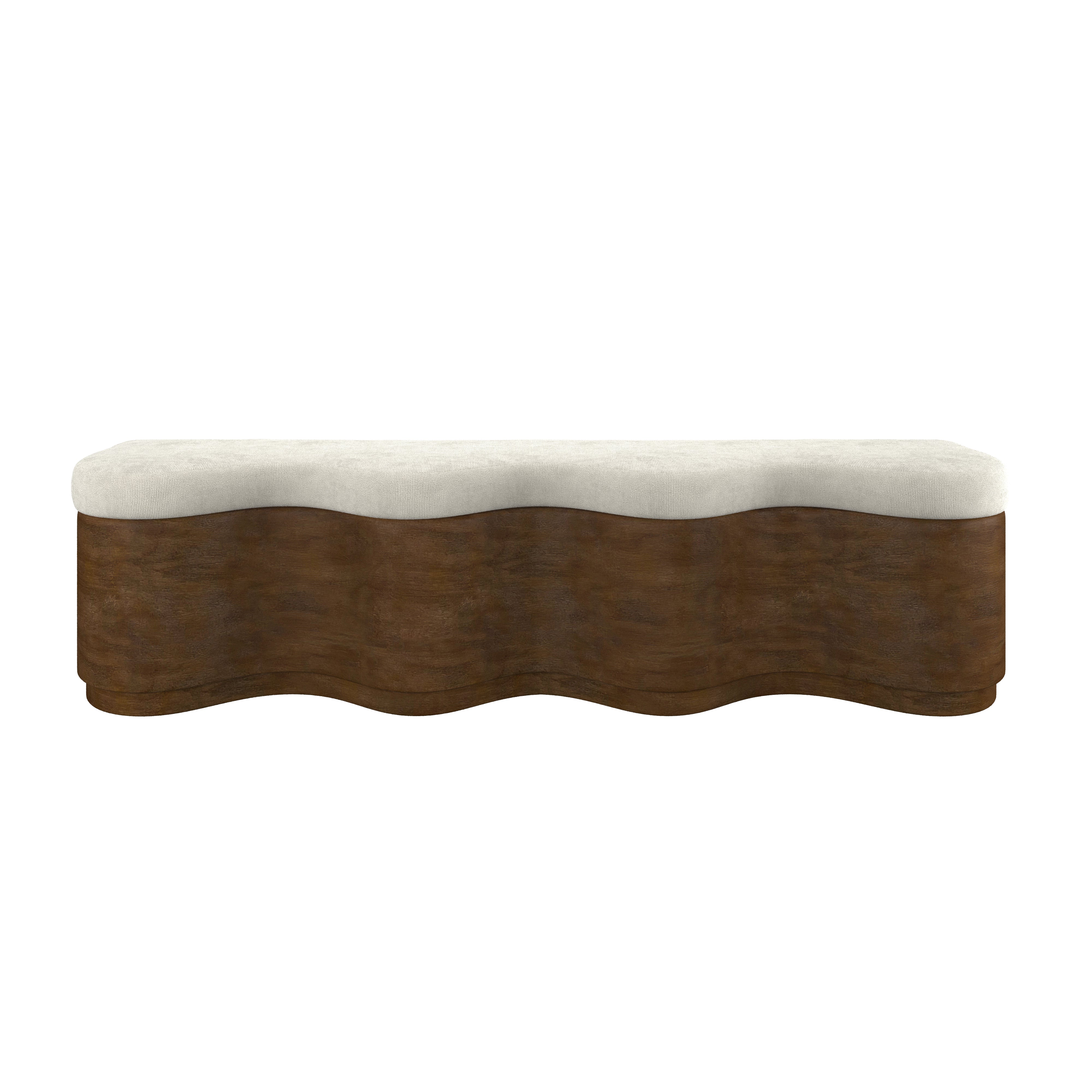 TRIANA BENCH KING, ESPRESSO ~ EN GOLD