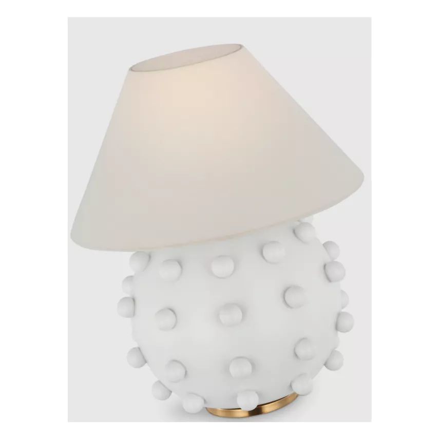 LINDEN MEDIUM ORB TABLE LAMP, WHITE ⁓ KELLY WEARSTLER