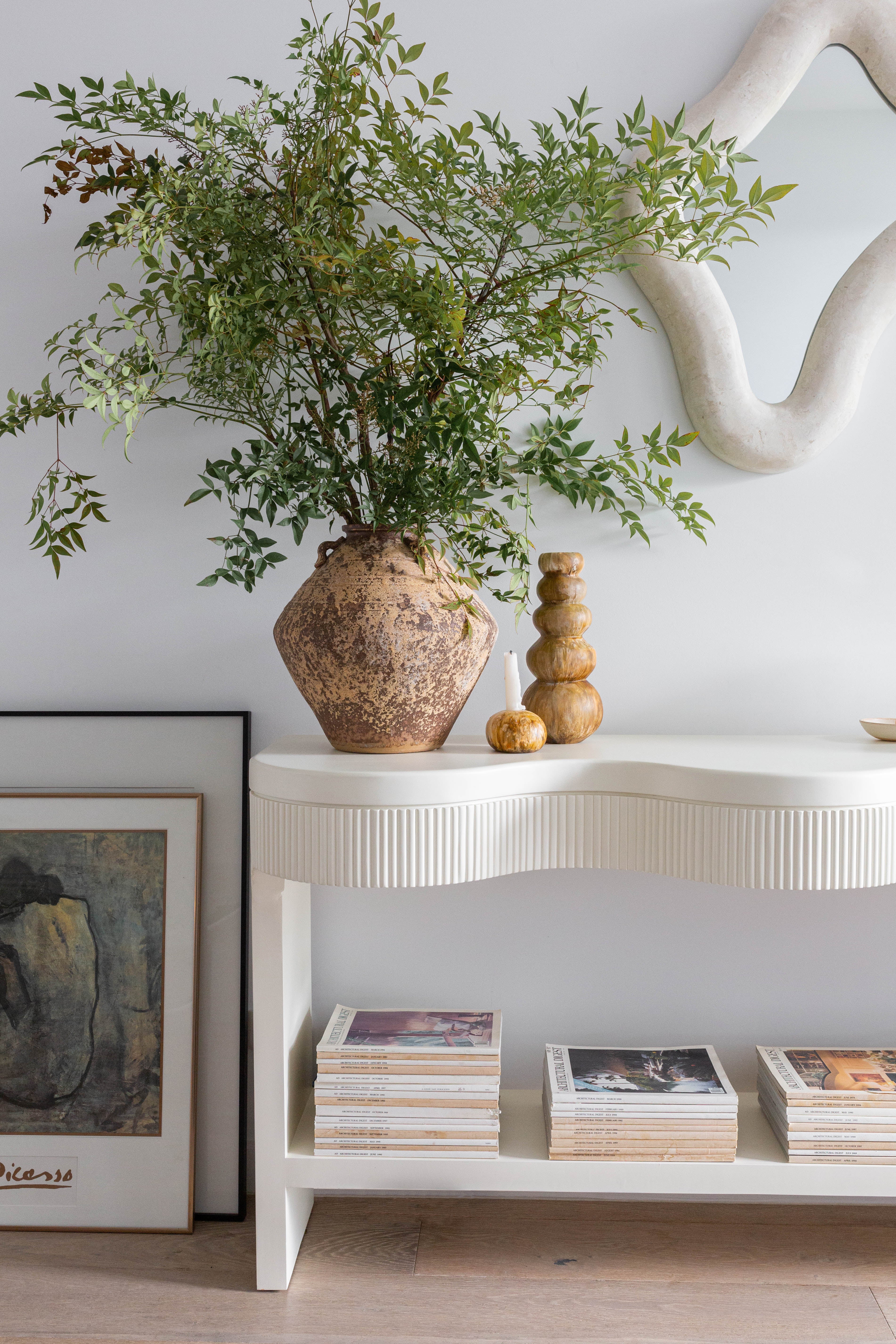 ONDA CONSOLE TABLE, CREAM ⁓ EN GOLD