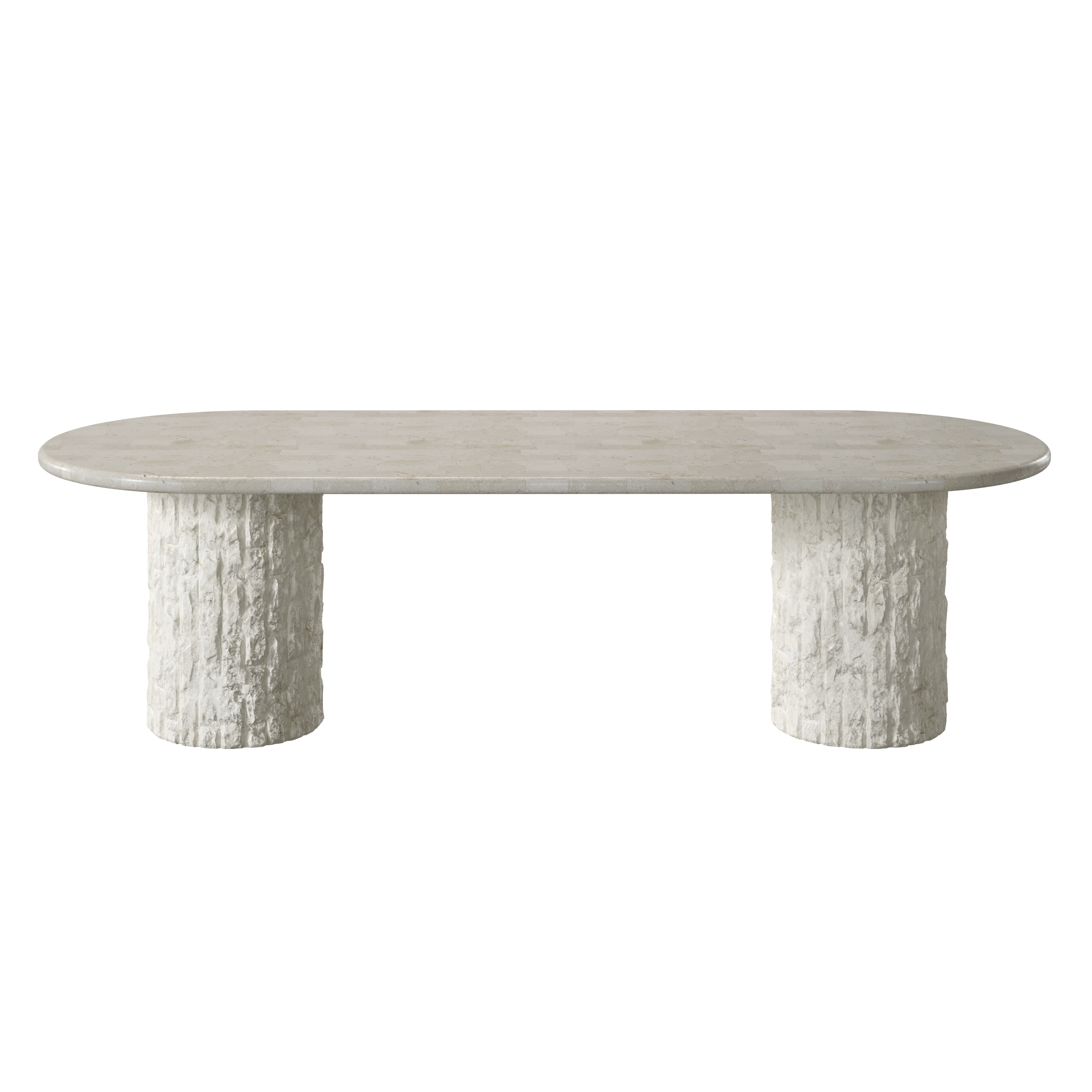 ISLA OVAL DINING TABLE ~ EN GOLD